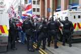 thumbnail: Loyalist flag protest at Belfast City Hall
