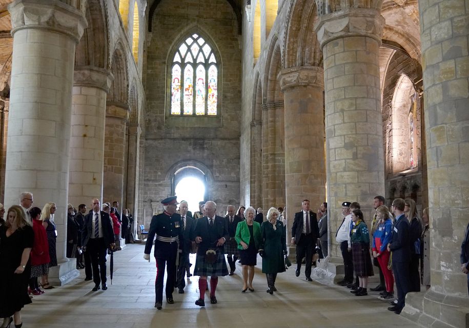 The King and Queen visited Dunfermline Abbey in 2022 (Andrew Milligan/PA)