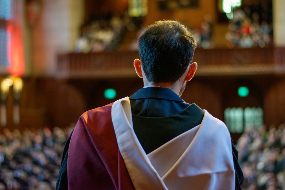 Maher Fattouh left some of the crowd at his graduation ceremony in tears with the story of his journey (University of Bristol/PA)