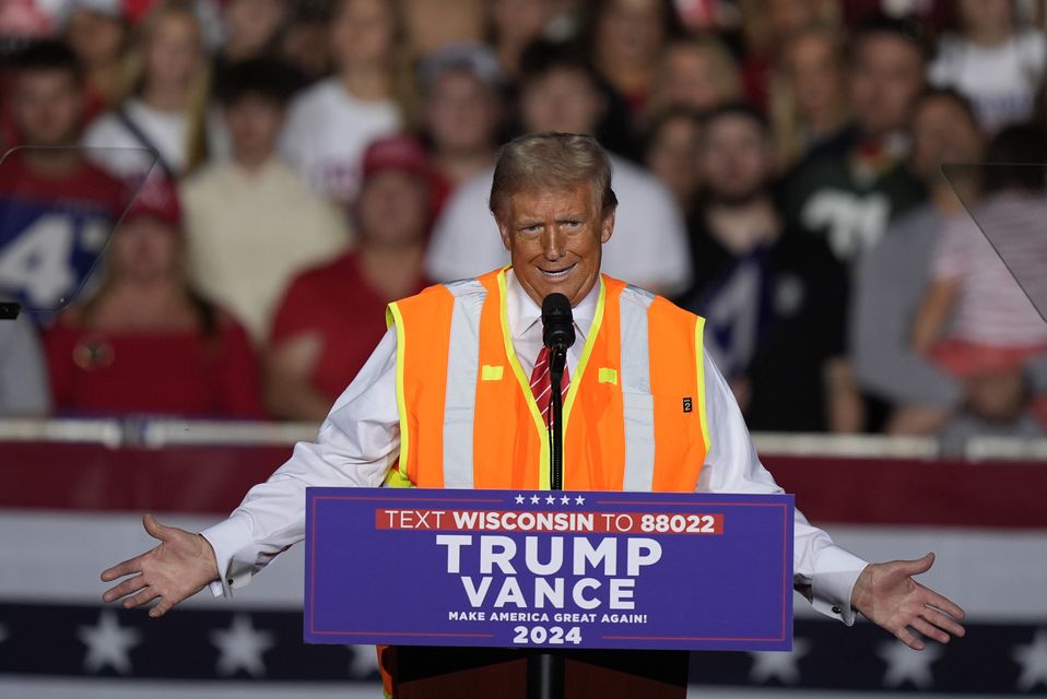 Republican presidential nominee former President Donald Trump speaks at a campaign rally (Alex Brandon/AP)