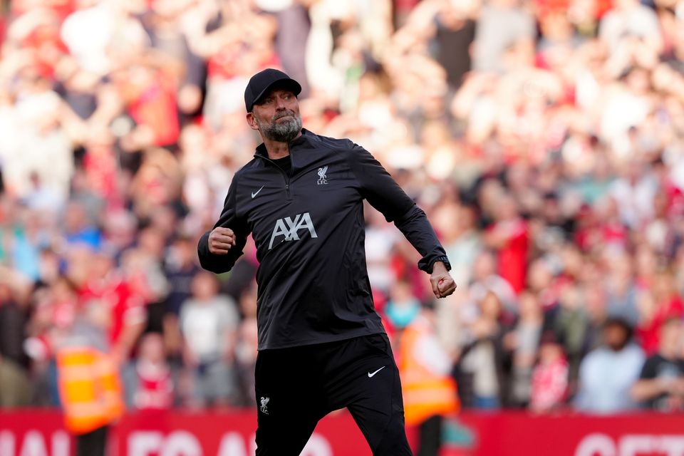 Liverpool manager Jurgen Klopp won his penultimate home game as Liverpool boss (PA)