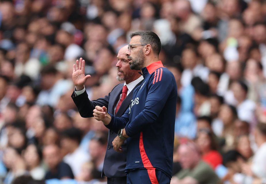 Manchester United manager Erik ten Hag with his new assistant Ruud van Nistelrooy