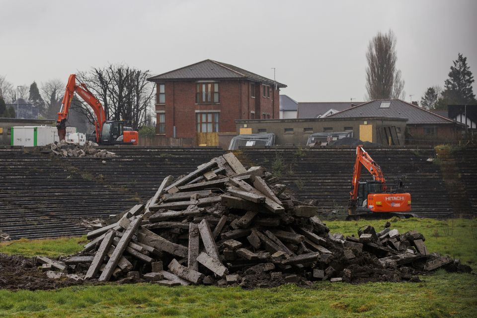 The site of the former GAA ground Casement Park in west Belfast (PA)