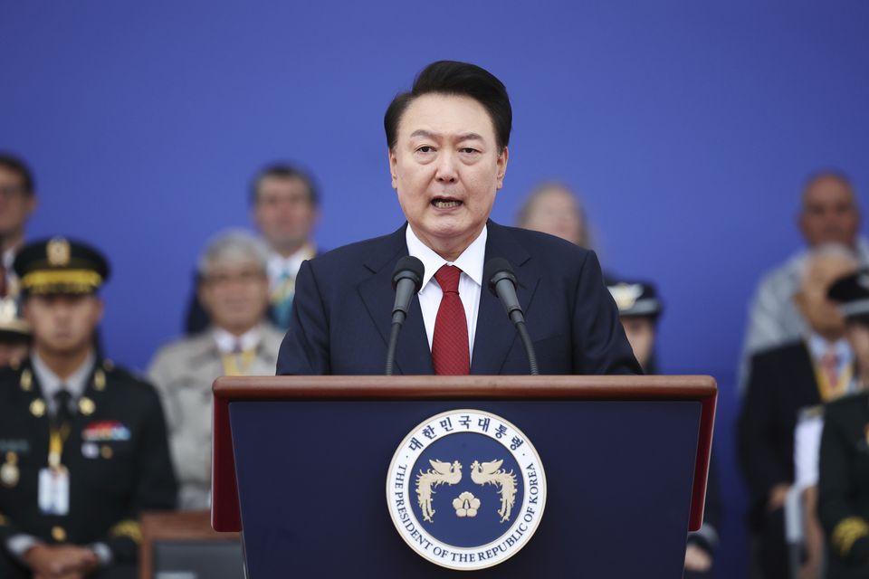 South Korean President Yoon Suk Yeol (Kim Hong-Ji/Pool Photo via AP)