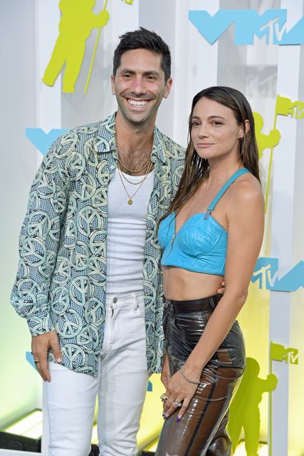 Nev Schulman and his wife Laura Perlongo (Doug Peters/PA)