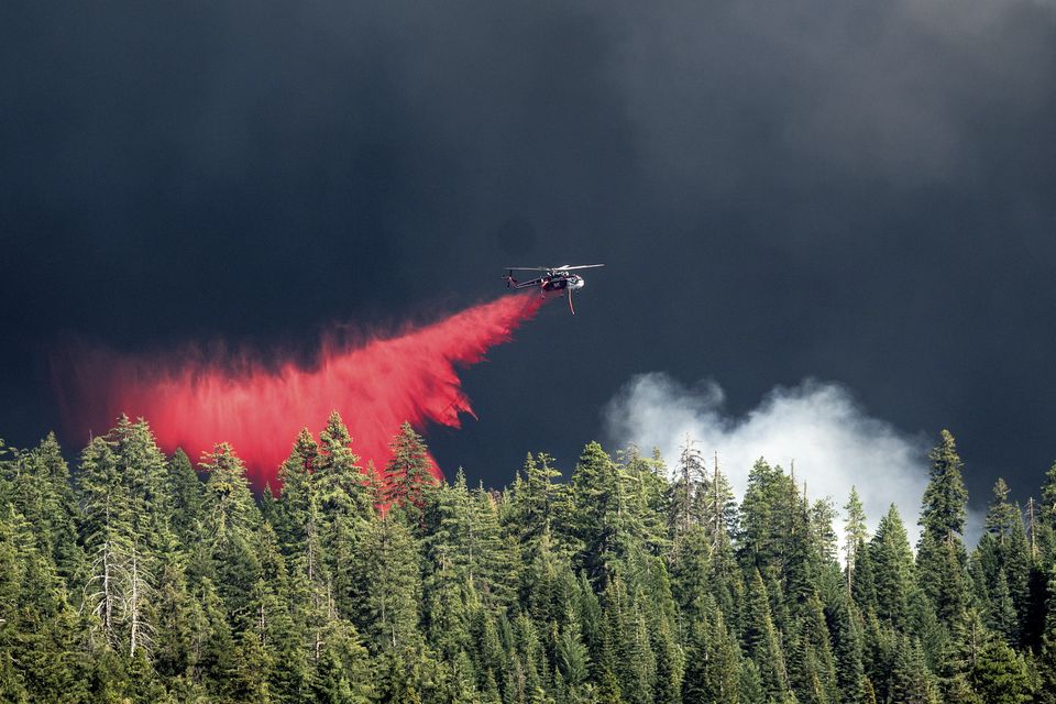 Dry conditions have led to the fire burning anew (AP)