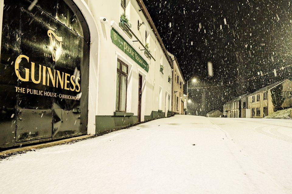 The wintry scene in Carrickmore, Co Tyrone. Photo: Aisling Kelly