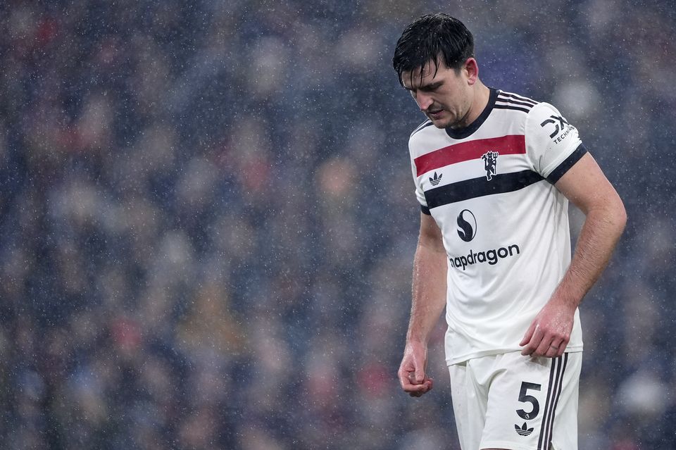 Harry Maguire missed a late chance to win the game (Peter Byrne/PA)