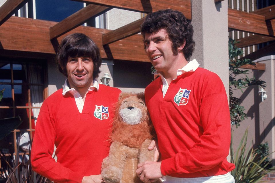 Ian McGeechan (left) and Dick Milliken pictured during the British Lions tour to South Africa in 1974