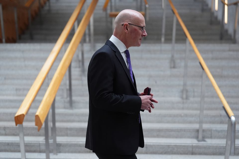 John Swinney needs to win the backing of MSPs at Holyrood before he can go on to become Scotland’s next first minister (Andrew Milligan/PA)