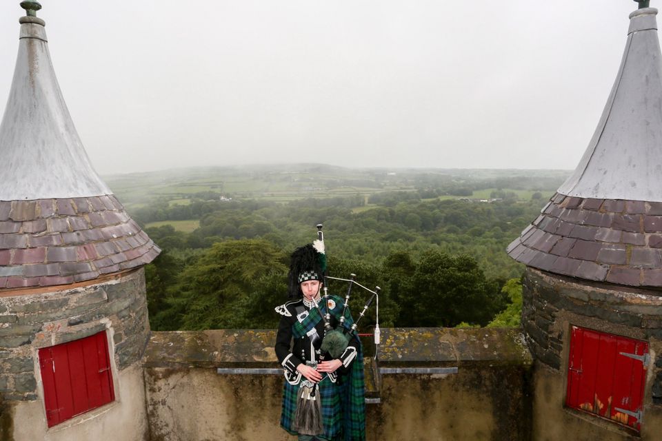 An overnight vigil at the Somme Museum and Heritage Centre outside Newtownards. The sound of bagpipes filled the air at Helen's Tower, as lone piper, Grahame Harris, played a lament. Picture: Philip Magowan / PressEye