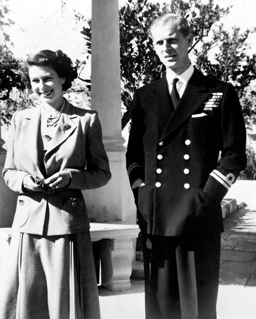 The then-Princess Elizabeth and her husband Prince Philip in the garden of the Villa Guardamangia in 1949 (PA)