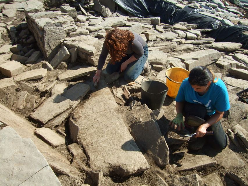 Archaeologists at work (Swandro Orkney Coastal Archaeology Trust/PA)