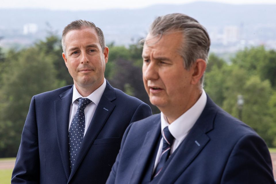 Edwin Poots (right) with Paul Givan