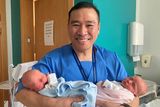 thumbnail: Vince Rosales with twins Aoife and Shea McGorrian