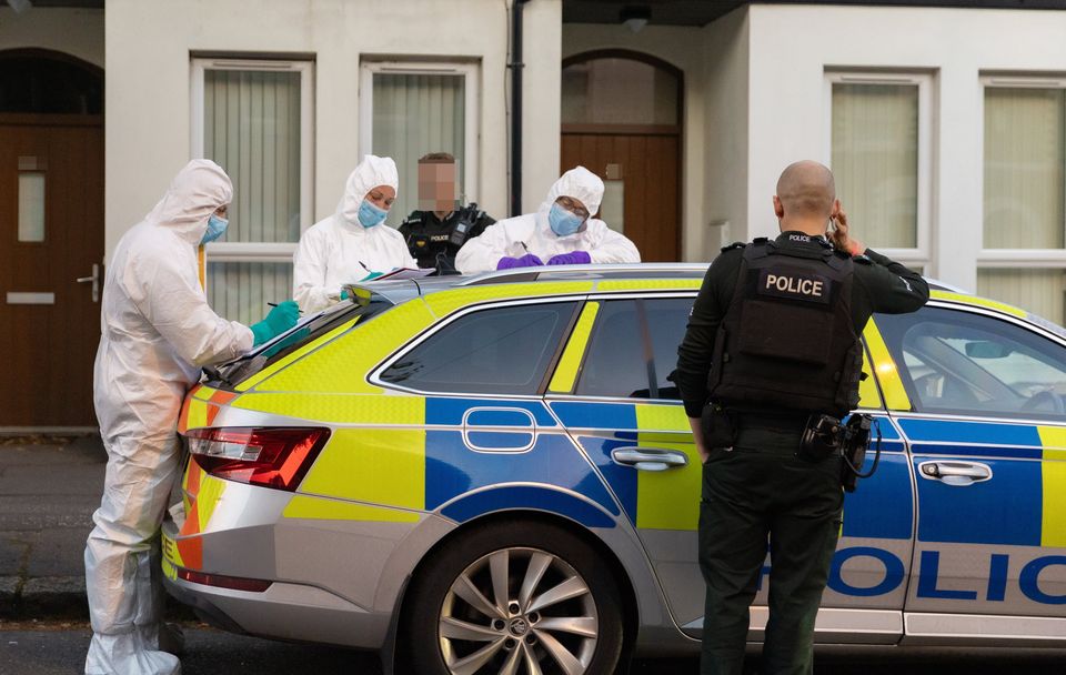 Police discover a body at a property on Donegall Avenue, south Belfast, on July 20, 2024 (Photo by Kevin Scott)