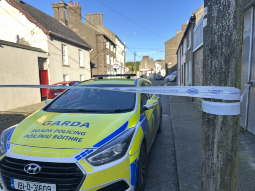 Garda in New Ross, Co Wexford, on Monday (Cillian Sherlock/PA)