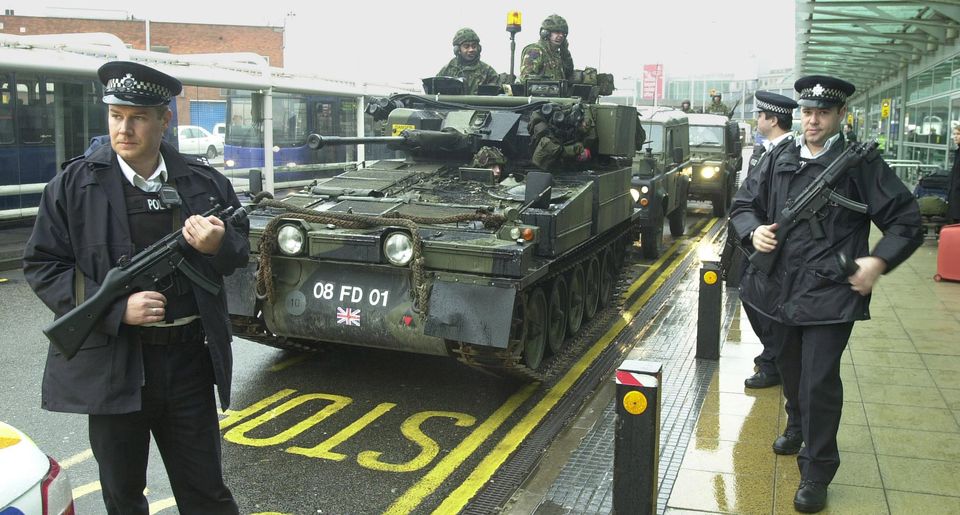 The Army was deployed to reinforce the police presence at Heathrow (PA)