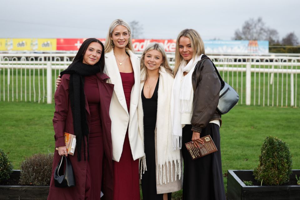 Casey Robinson, Frya Marshall, Lara Gallagher and Sarah Mavitty pictured at Down Royal. Photo by Kelvin Boyes / Press Eye.