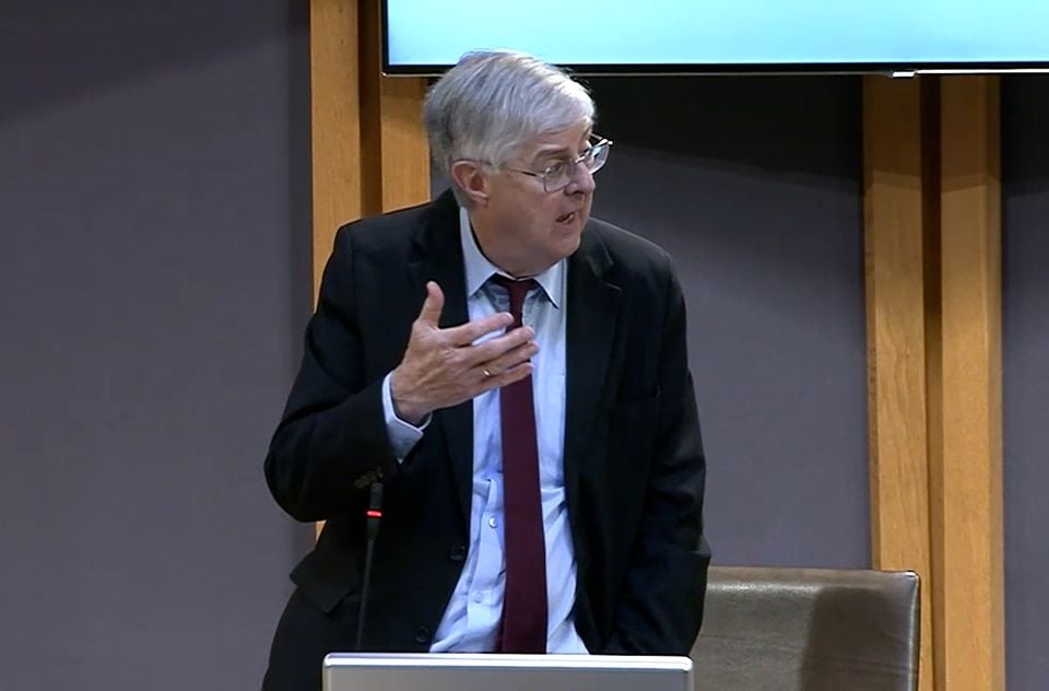 Former Welsh first minister Mark Drakeford speaking in the Senedd (Senedd.TV)