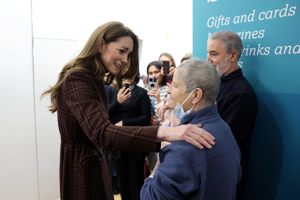 The Princess of Wales with patient Rebecca Mendelhson (Chris Jackson/PA)