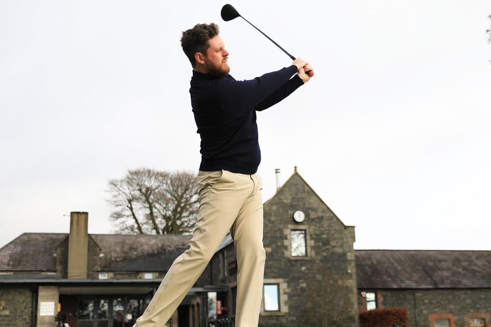 Matthew McClean practises his golf techniques as he prepares to showcase his talents at the US Masters