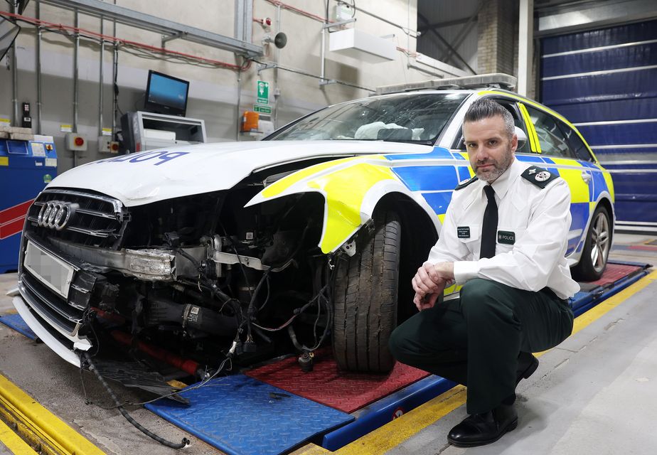 PSNI Deputy Chief Constable Bobby Singleton hosted a press conference during the week highlighting an increase in ramming attacks on police in NI. Pic: Luke Jervis/Belfast Telegraph