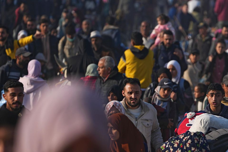 Thousands of Palestinians have returned to northern Gaza for the first time since the early weeks of the 15-month war with Hamas (AP)