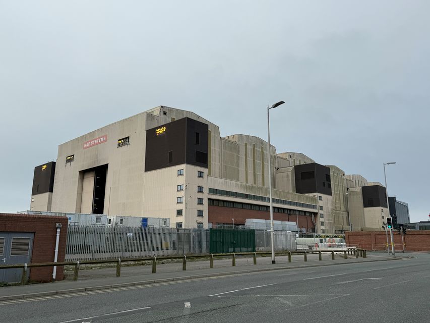 The fire took place at BAE Systems in Barrow-in-Furness, Cumbria (Dave Nelson/PA)