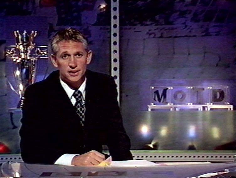 Gary Lineker during his early days on Match Of The Day after taking over from Des Lynam (PA)