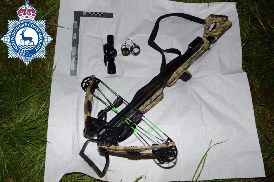 The crossbow used by Kyle Clifford (Hertfordshire Police/PA)