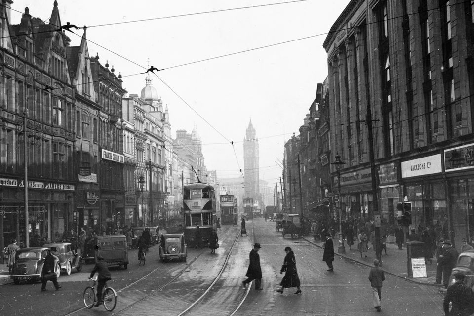 High Street, Belfast, looking towards the Albert Clock.  24/2/1939
BELFAST TELEGRAPH COLLECTION/NMNI