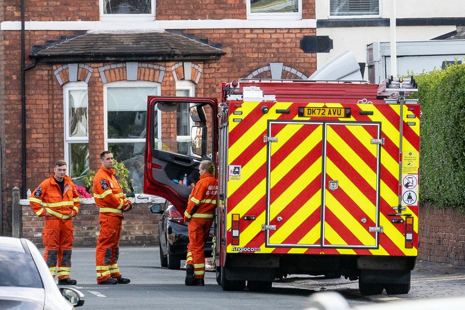 Emergency services near the scene in Hart Street, Southport (James Speakman/PA)