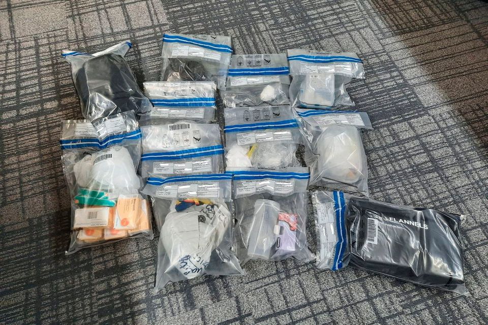 Some of the drugs recovered by police from Cullen and McGrogan. They were in a special hide in the seized VW, which had to be forced open by officers
