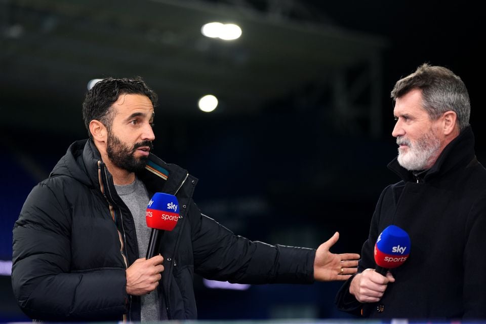 Roy Keane, right, has been critical of Ruben Amorim’s Manchester United captain Bruno Fernandes (Bradley Collyer/PA)