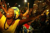 thumbnail: RIO DE JANEIRO, BRAZIL - JUNE 23: Ojuoba Axe band members perform and celebrate after Brazil defeated Cameroon along Copacabana Beach on June 23, 2014 in Rio de Janeiro, Brazil. Brazil won the match 4-1.  (Photo by Mario Tama/Getty Images)