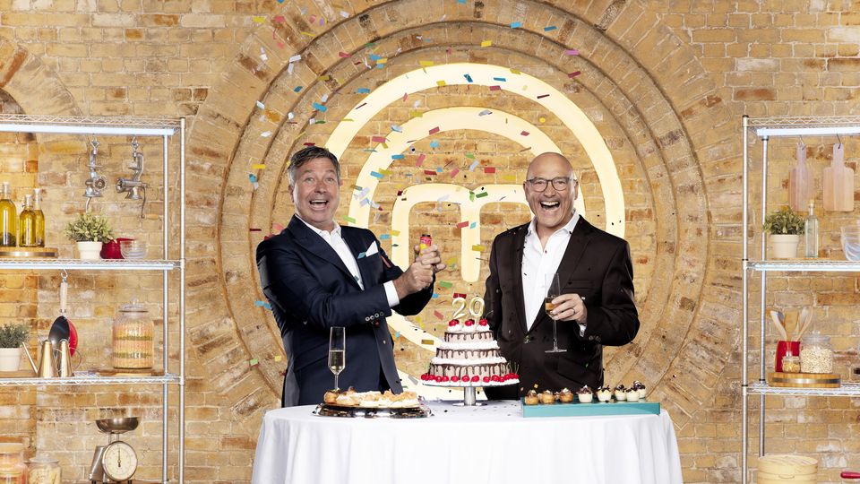 John Torode and Gregg Wallace celebrating the 20th series of the show (BBC/ShineTV/PA)