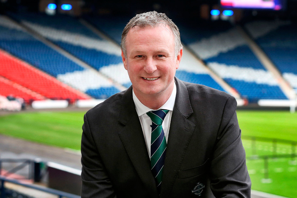 Back to future: Michael O’Neill at Hampden Park ahead of a clash with Scotland in 2015