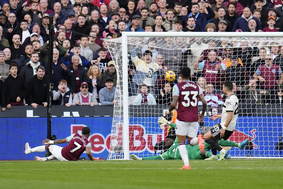 Crysencio Summerville fired West Ham ahead (Nick Potts/PA)