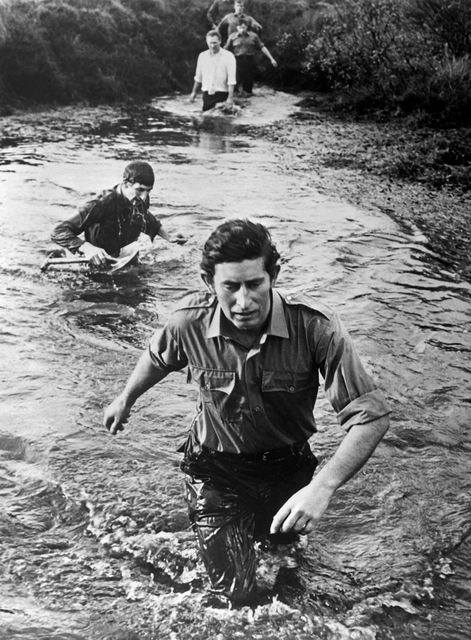 Then Prince of Wales Charles during ‘familiarisation’ training in 1974 at the Commando Training Centre Royal Marines (CTCRM) (Royal Navy/Ministry of Defence Crown Copyright/PA)