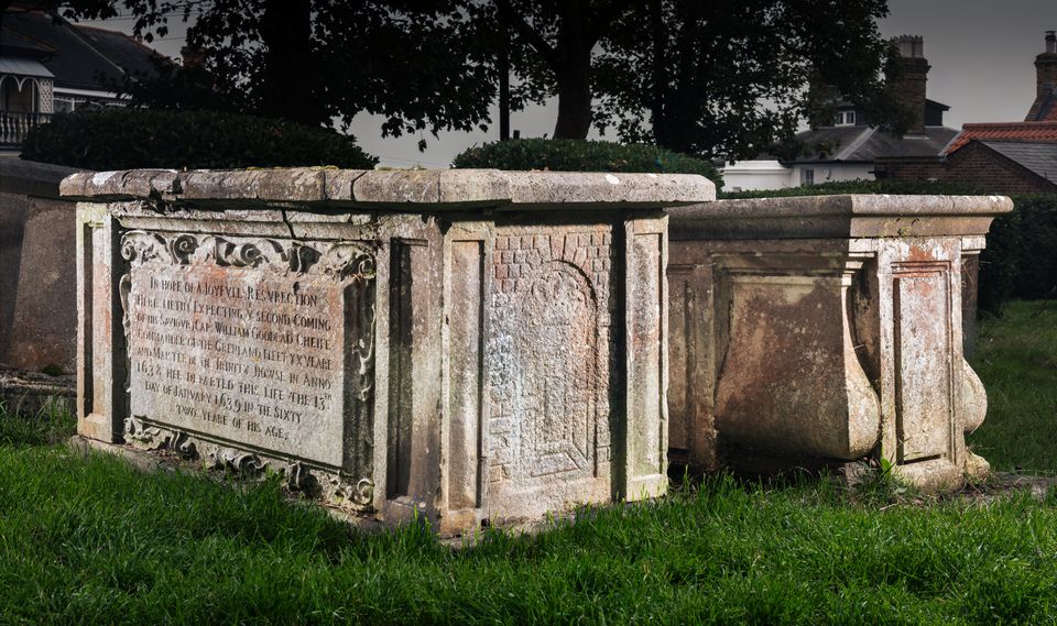 Tombs of William Goodlad and Mary Haddock in St Clement’s churchyard (Historic England/PA)