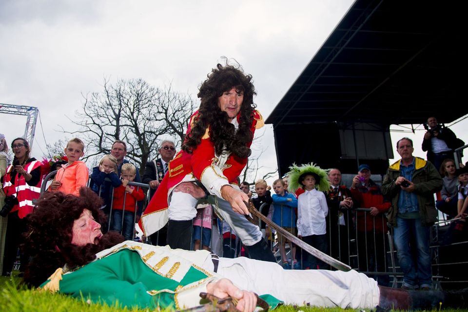 The annual sham fight between King William and James takes place in Scarva on July 13th 2017 (Photo by Kevin Scott / Belfast Telegraph)