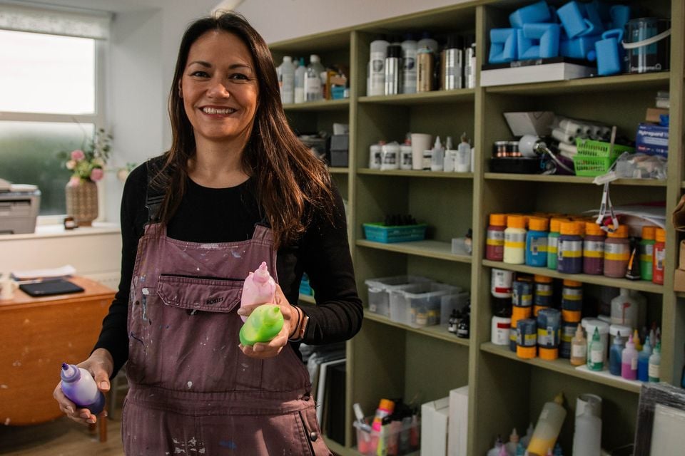 Kathryn Callaghan in her studio
