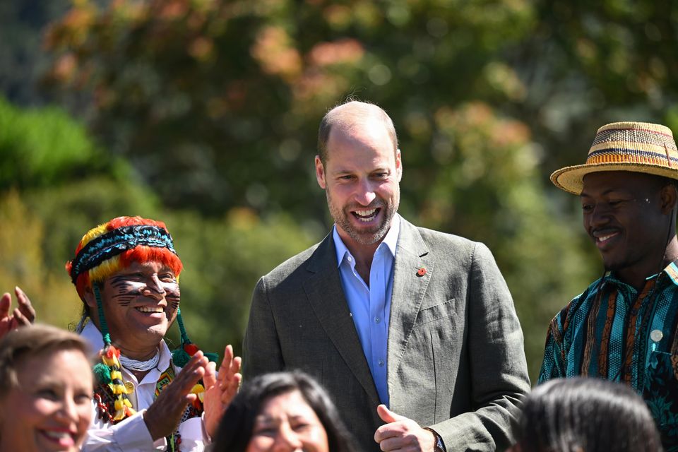 William met the Earthshot Prize finalists during a visit to Kirstenbosch National Botanical Garden in Cape Town (Victoria Jones/PA)