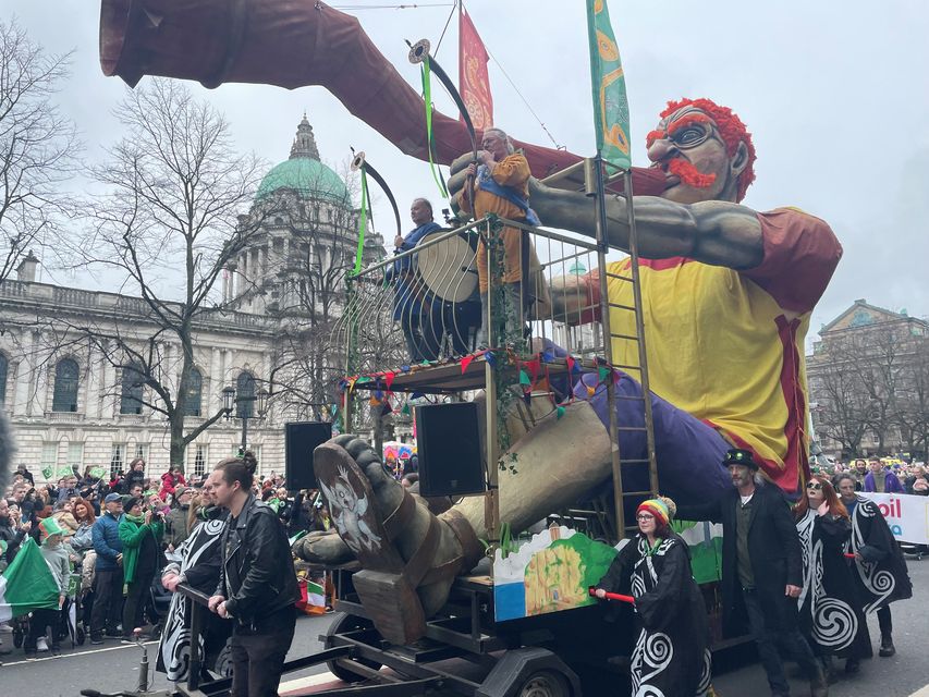 Belfast, UK.17th March, Saint Patrick's Day Parade There was many