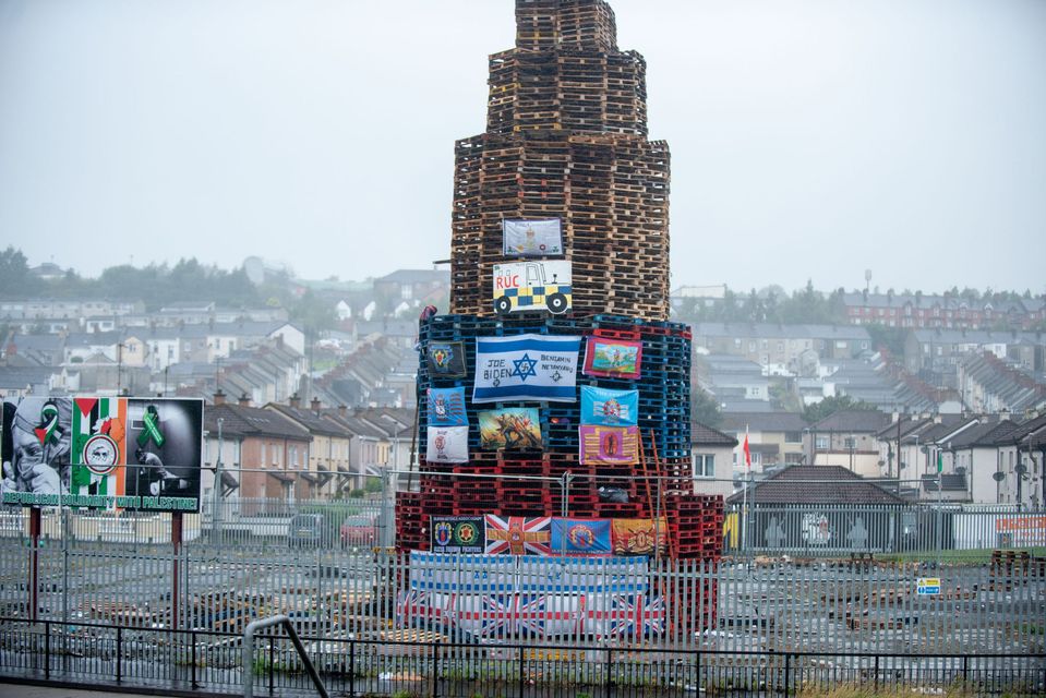 The bonfire in the Bogside