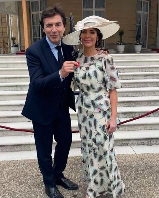 Jean-Christophe and his Irish wife Michelle at Buckingham Palace after he received an MBE