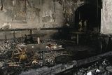 thumbnail: In this image taken from television, the burnt-out interior of a room of Taj Mahal Hotel is seen in Mumbai, India, Saturday, Nov. 29, 2008.  Indian commandos killed the last remaining gunmen holed up at the luxury Mumbai hotel Saturday, ending a 60-hour rampage through India's financial capital by suspected Islamic militants that killed people and rocked the nation. (AP Photo/APTN)