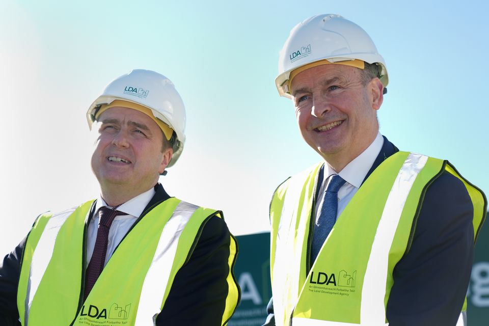 James Browne with Taoiseach Micheal Martin, right (Brian Lawless/PA)