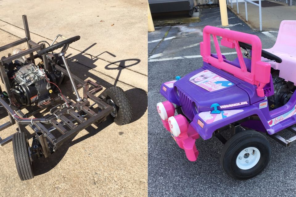 Gas powered best sale barbie jeep